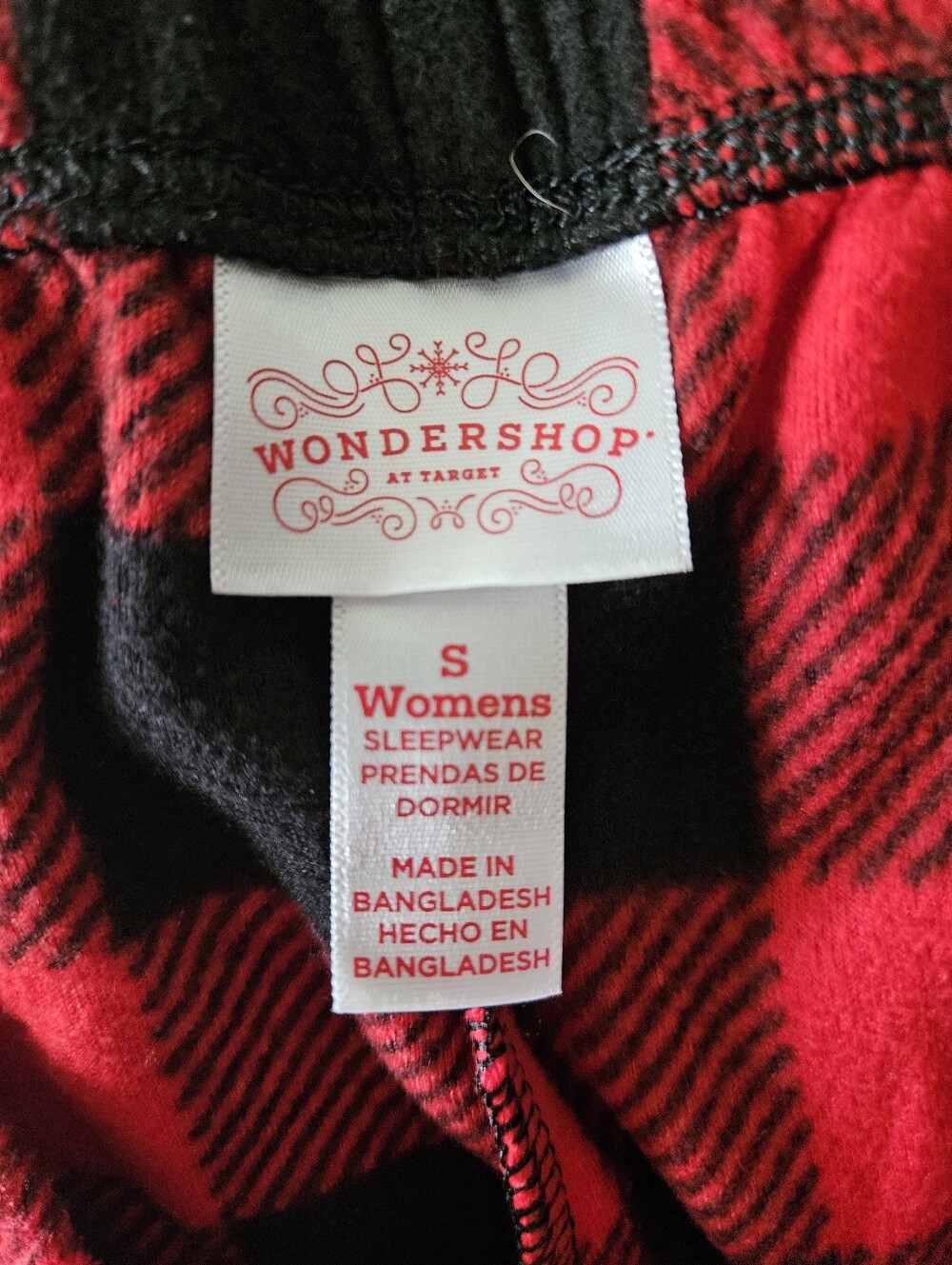 Wondershop Fleece Buffalo Plaid Sleepwear Pants - Picture 3 of 4